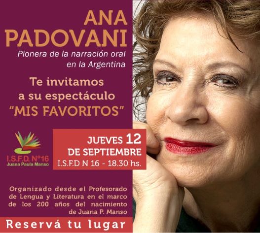 Visita de Ana Padovani en el ISFD N° 16