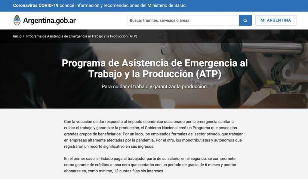 Programa de Asistencia de Emergencia al Trabajo y la Producción (ATP)