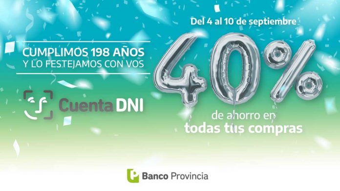 Banco Provincia: Promociones de 40% de descuento con Cuenta DNI