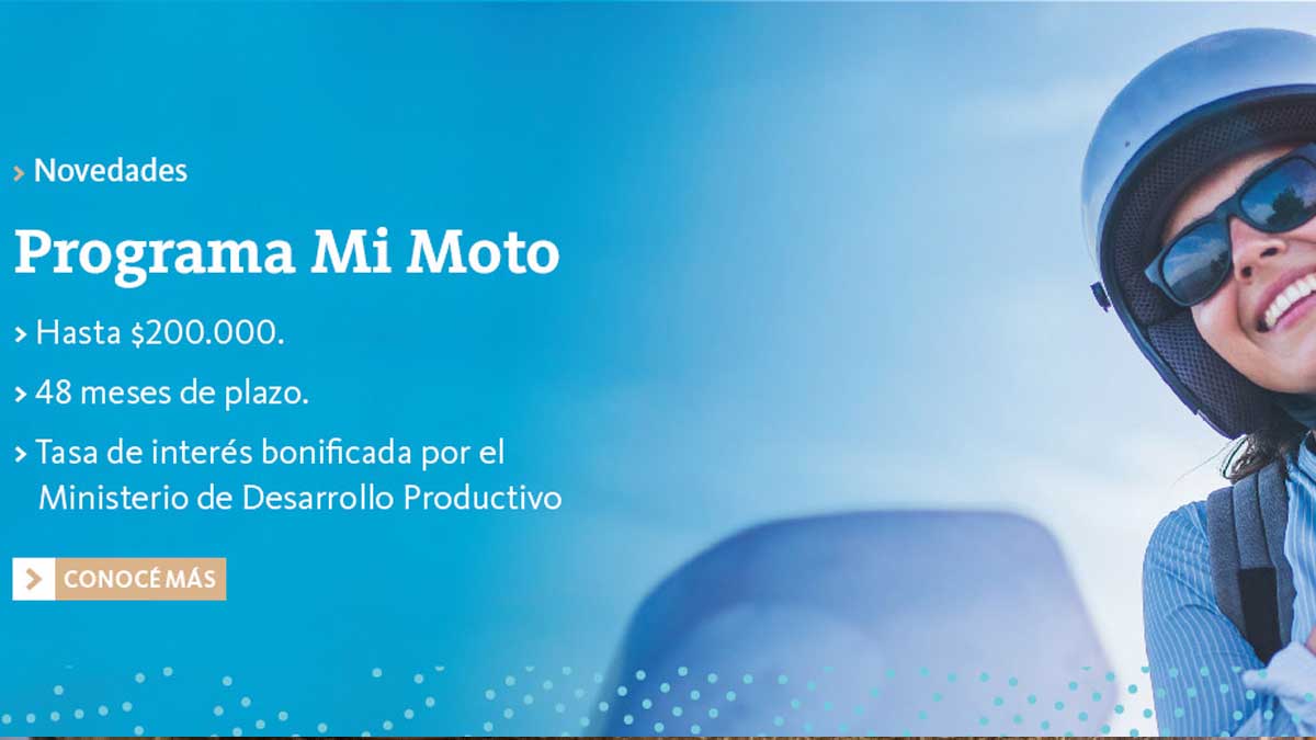 Credítos Mi Moto del Banco NAción