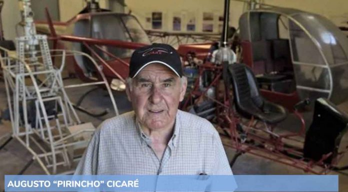El mago de los helicópteros inventa y fabrica en Saladilllo Augusto "pirincho" Cicaré