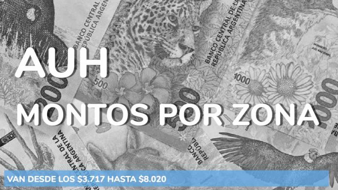 AUH Montos por zona