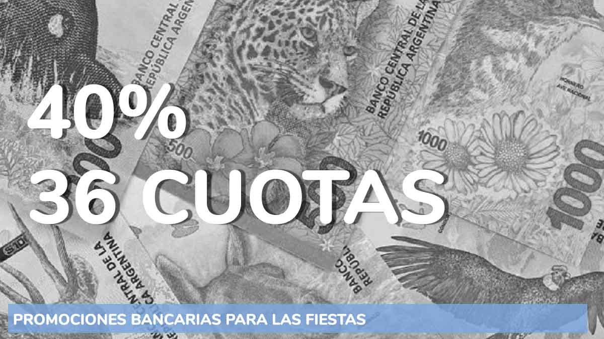 Descuentos de hasta 40% y 36 cuotas: las promos de los bancos para las Fiestas