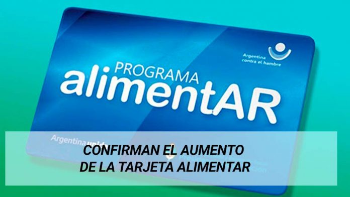 Tarjeta Aimentar con Aumentos en Enero