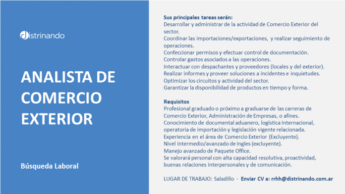 ANALISTA CMERCIO EXTERIOR b