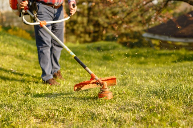 cortadora-cesped-trabajador-cortando-cesped-patio-verde-al-atardecer_109285-2630