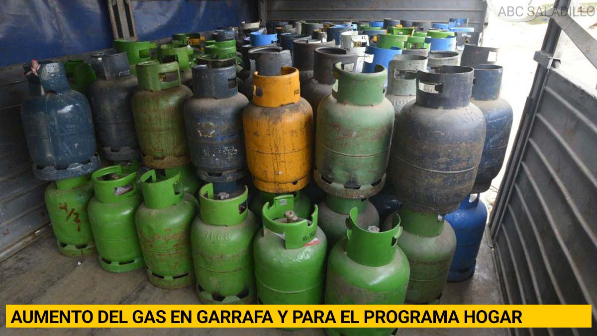 Aumento del gas en garrafa y para el Programa Hogar