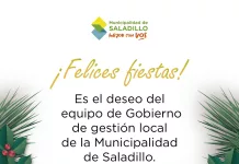El equipo de Gobierno de Gestión Local de la Municipalidad de Saladillo les desea felices fiestas