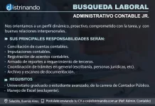 Búsqueda laboral: Administrativo Contable Jr.