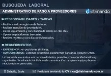 Búsqueda laboral || Administrativo de Pago a proveedores