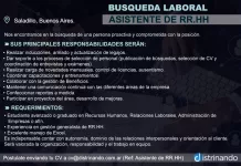 Búsqueda laboral | Asistente de RR.HH