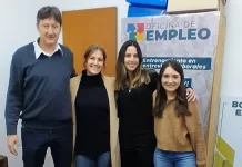 Reunión en la oficina de empleo de la municipalidad de saladillo con representante de la agencia territorial de la secretaría de trabajo de Nación