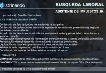 Búsqueda laboral | Asistente de Impuestos Jr.