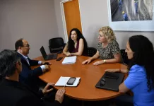 Reunión en la dirección provincial de agua y cloacas