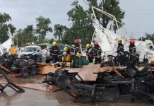 Fuerte temporal en Bragado: Hubo voladuras de techos y se desprendió una carpa