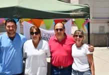 El Intendente Municipal Ing. José Luis Salomón también saludó al equipo de trabajo que todos los Sábados lleva adelante la campaña de vacunación antirrábica
