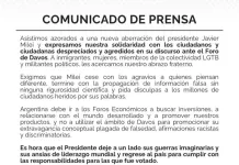 La UCR Nacional mando un comunicado de prensa ante los dichos del presidente Javier Milei
