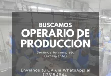 Búsqueda laboral | Operario de producción