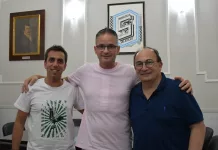 El Intendente Municipal Ing. José Luis Salomón junto con el Subsecretario de Deportes, Recreación y Juventudes Prof. Nicolás Tosca recibió a Martin Elizagaray