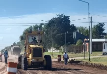 Av. Frocham || trabajos de acondicionamiento de suelo previos a la construcción del pavimento
