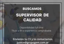 Búsqueda laboral || supervisor de calidad
