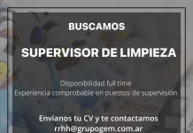 Búsqueda laboral || Supervisor de limpieza