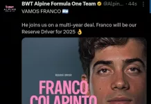 Bombazo en la Fórmula 1: Franco Colapinto pasó a la escudería Alpine y será piloto de reserva en 2025