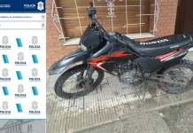 Moto robada|| Saladillense de 38 años conducía una moto con números de cuadro «limados»