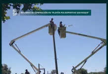 Personal del área de alumbrado llevó a cabo el recambio lumínico