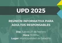 Reunión informativa || la Dirección de Juventudes los invitamos a participar de una reunión informativa clave para planificar, organizar y abordar el Último Primer Día (UPD)