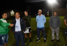El Club Social y Deportivo Cazón presentó la nueva iluminación del predio deportivo