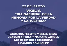 23 DE MARZO | VIGILIA “DÍA NACIONAL DE LA MEMORIA POR LA VERDAD Y LA JUSTICIA”