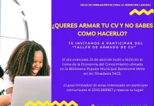 Si estas interesado en formar un CV atractivo para mejorar tu integración al mercado laboral este taller es para vos