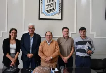 El Rector de la Universidad Provincial de Ezeiza (UPE), MG. Daniel Galli, y la Vicerrectora, Prof. Macarena Forneris, estuvieron en Saladillo y fueron recibidos por el Intendente Ing. José Luis Salomón