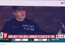La reacción de Riquelme cuando terminaba el partido con Independiente