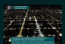 Personal del área eléctrica perteneciente a la secretaria de obras y servicios públicos continúa a buen ritmo el mantenimiento del alumbrado público tanto en la planta urbana