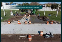 Se dio continuidad a la pavimentación en la avenida Frocham