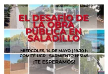 Te invitamos a participar del encuentro “El desafío de la obra pública en Saladillo”