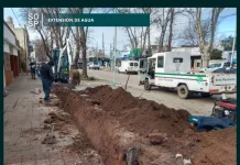 Trabajos de extensión de agua potable