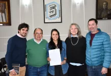 El Intendente Municipal Ing. José Luis Salomón se reunió con representantes del Distrito VIII del Colegio de Arquitectos