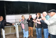 Se realizó la reinauguración de la cancha de Bochas de la localidad de Polvaredas
