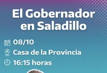 El miércoles 8 de octubre, el Gobernador de la Provincia de Buenos Aires, Axel Kicillof, estará en nuestra ciudad