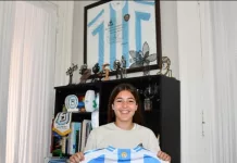 Después de su paso con la selección Argentina Antonia “Iaiu” Costa fue recibida en la municipalidad