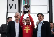 Kicillof asistió al Gran Premio Internacional Dardo Rocha en el Hipódromo de La Plata