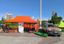 Defensa Civil de Saladillo se hizo presente en Plaza Moreno (La Plata) en el Encuentro del Sistema Provincial de Emergencias