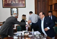 Reunión con el directorio de la caja de jubilaciones y pensiones de la Provincia