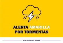 Alerta amarillo por tormentas
