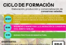 Ciclo de Formación en Elaboración, Producción y Comercialización de Conservas Saladas