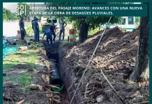 Apertura del Pasaje Moreno: avances con una nueva etapa de la obra de desagües pluviales