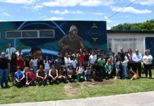 Se realizó la inauguración del mural que llevó a cabo el equipo de Cartografía Contracultural en el marco del Cuarto Encuentro de Muralismo y Arte Público
